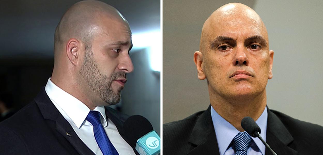 Daniel Silveira e Alexandre de Moraes