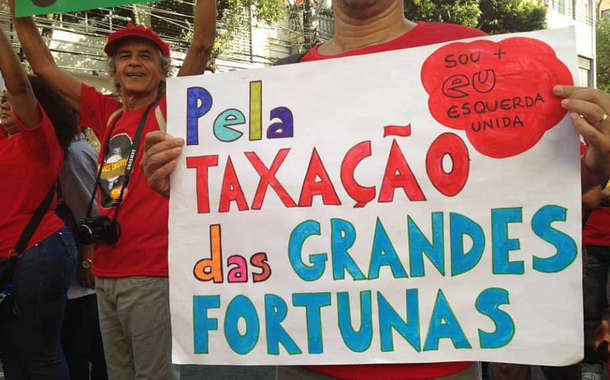 Manifestação pela taxação das grandes fortunas