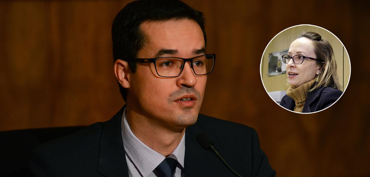 Deltan Dallagnol e a delegada Erika Marena