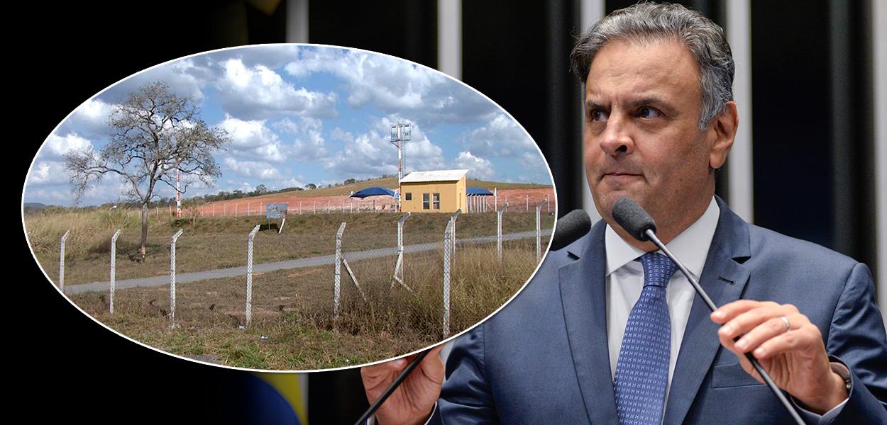 Aeródromo de Cláudio e o deputado Aécio Neves