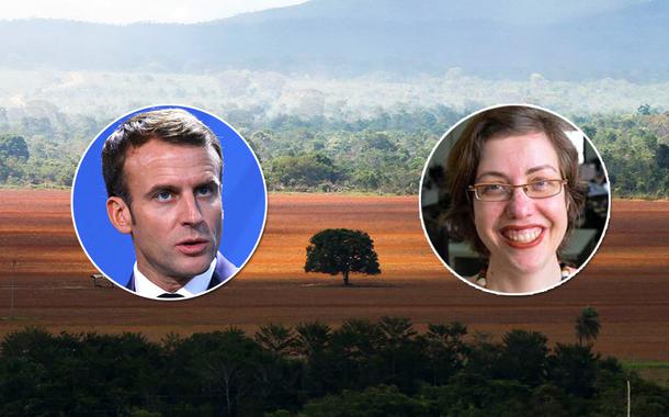 Emmanuel Macron e Thaís Brianezi