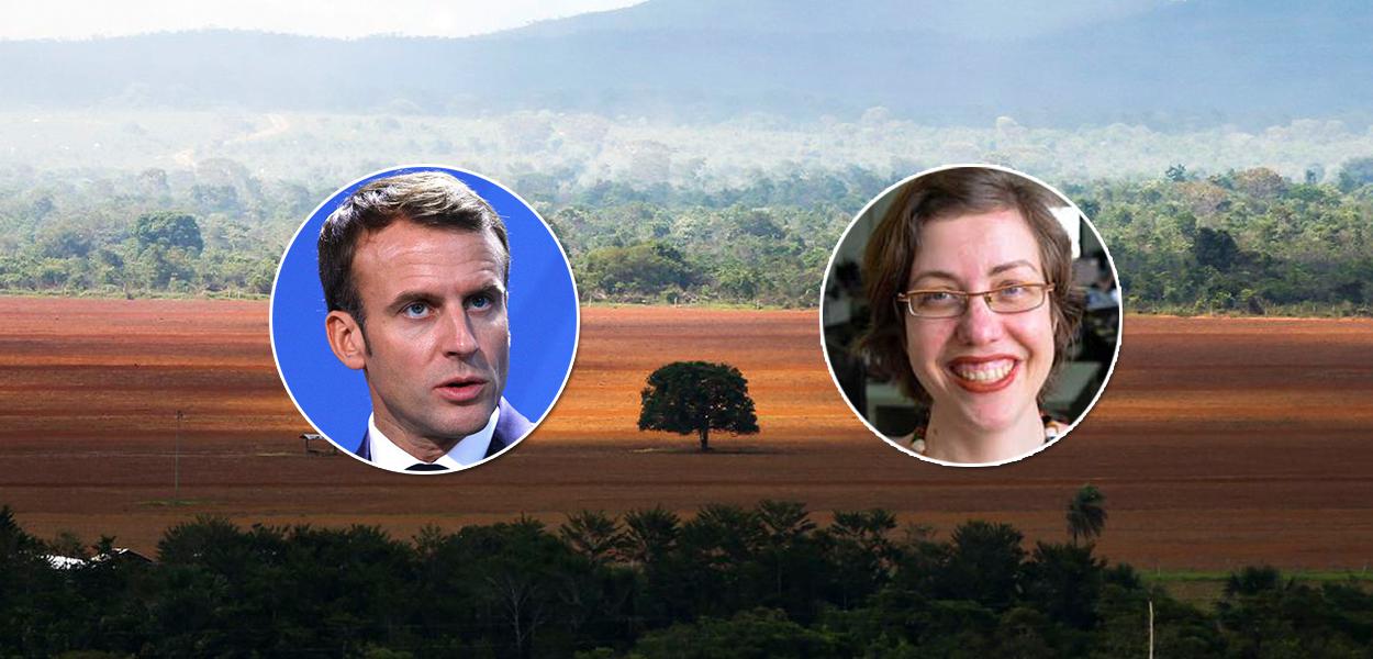 Emmanuel Macron e Thaís Brianezi