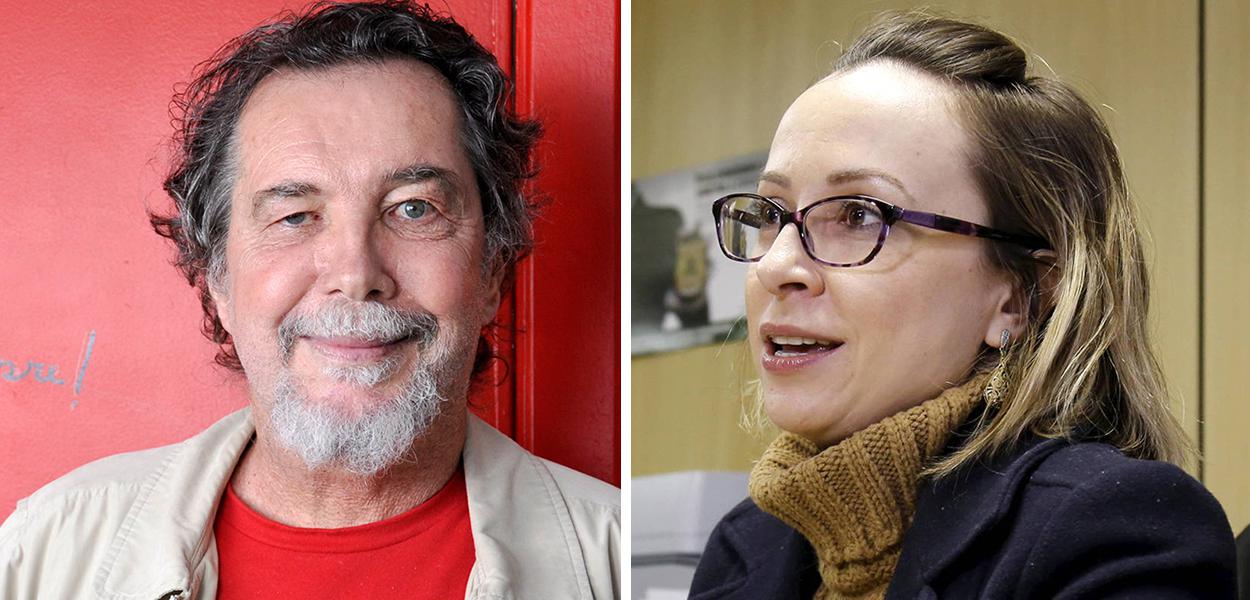 Acioli Cancellier de Olivo e a delegada Erika Marena