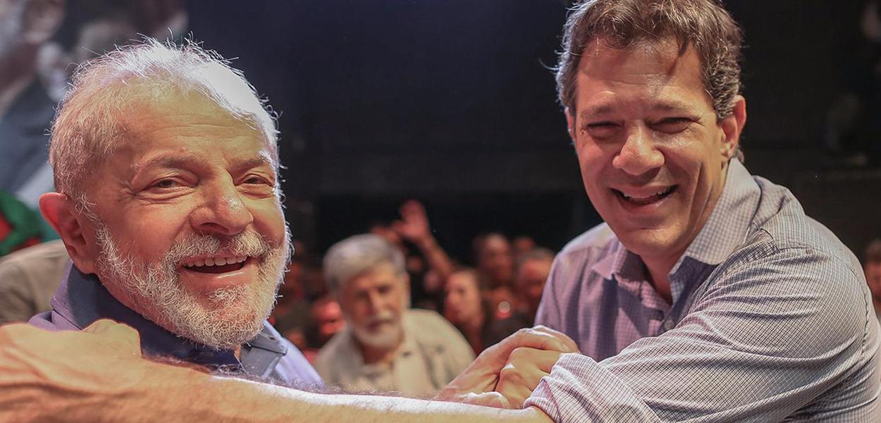 Ex-presidente Lula e Fernando Haddad