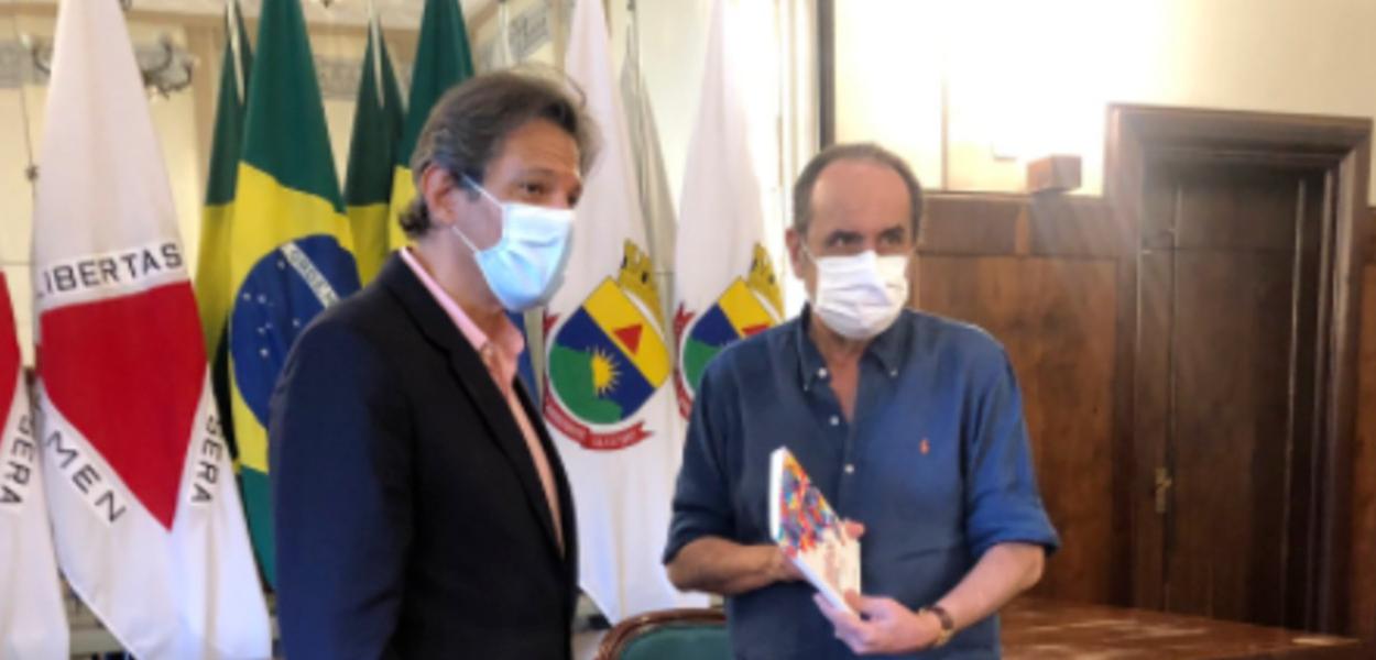 Fernando Haddad e Alexandre Kalil