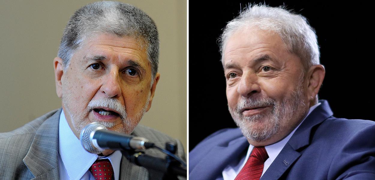 Celso Amorim (à esq.) e Luiz Inácio Lula da Silva