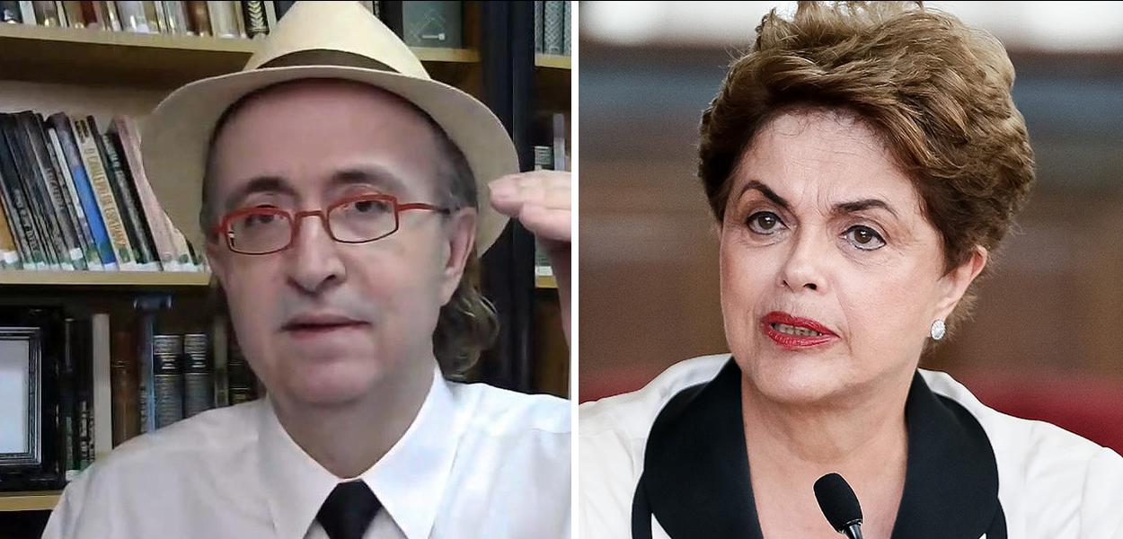 Reinaldo Azevedo e Dilma Rousseff