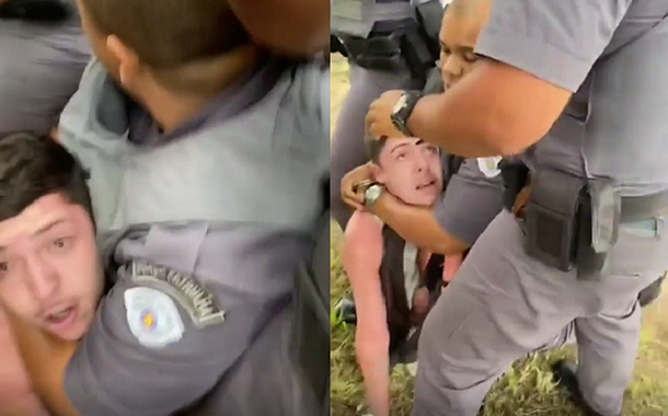 Gabriel Salvador, espancado por policiais que participaram da ação, teria sido prendido por desacato