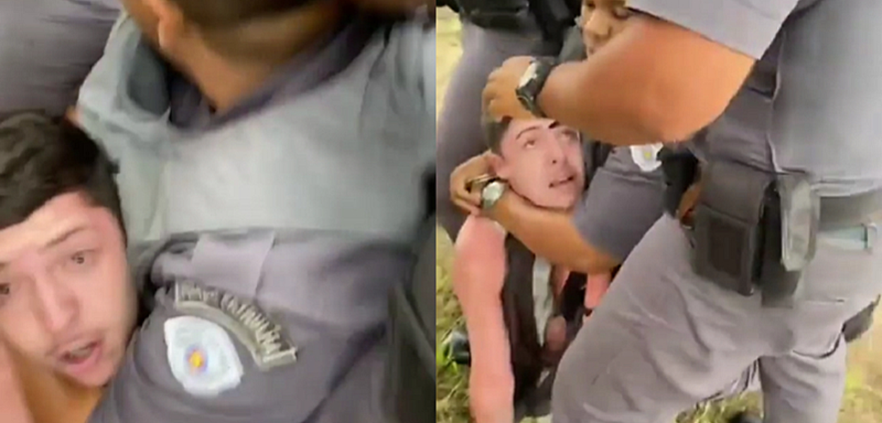 Gabriel Salvador, espancado por policiais que participaram da ação, teria sido prendido por desacato