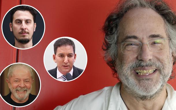 Leandro Demori, Glenn Greenwald, Lula e Pepe Escobar