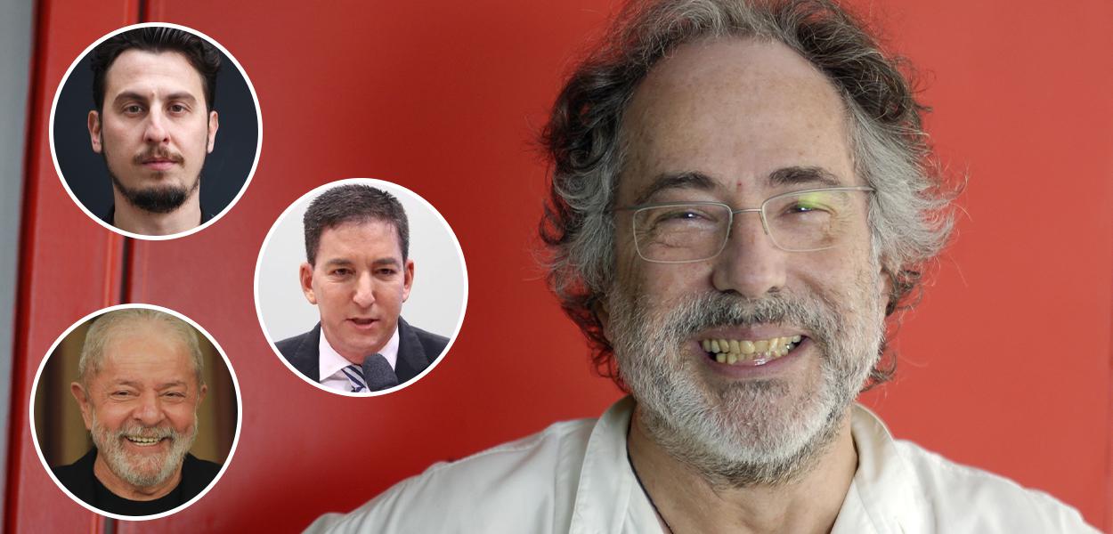 Leandro Demori, Glenn Greenwald, Lula e Pepe Escobar