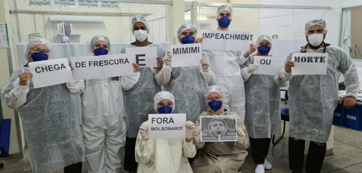 Profissionais de saúde mandam recado a Bolsonaro: impeachment ou morte