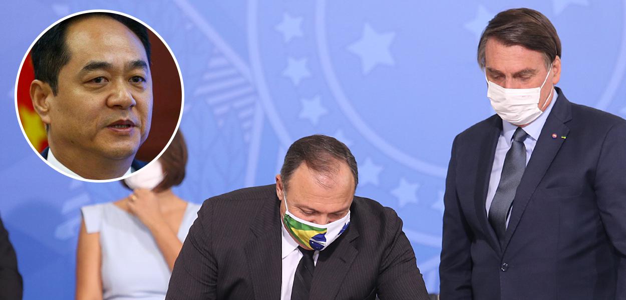 Yang Wanming, Eduardo Pazuello, Jair Bolsonaro