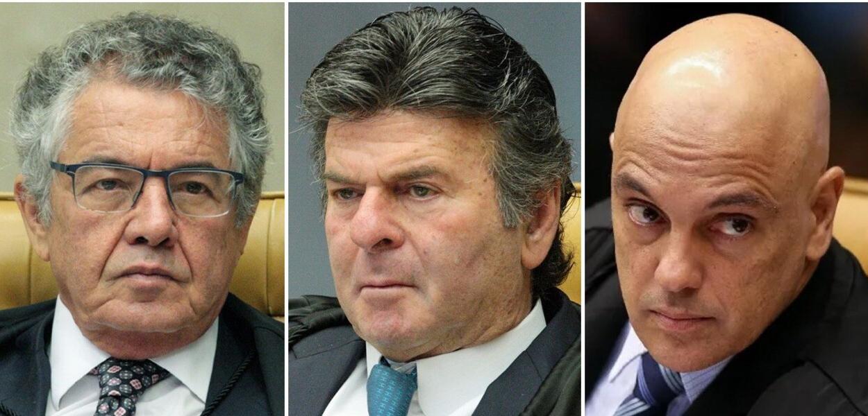 Marco Aurélio Mello, Luiz Fux e Alexandre de Moraes