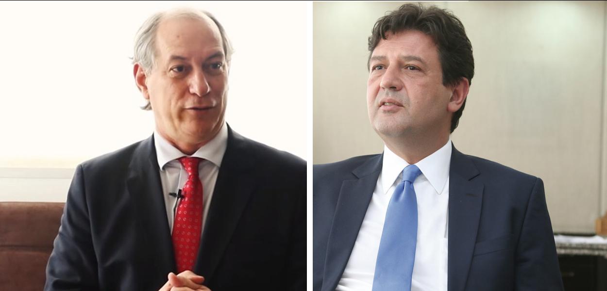 Ciro Gomes (PDT) e Luiz Henrique Mandetta (DEM)