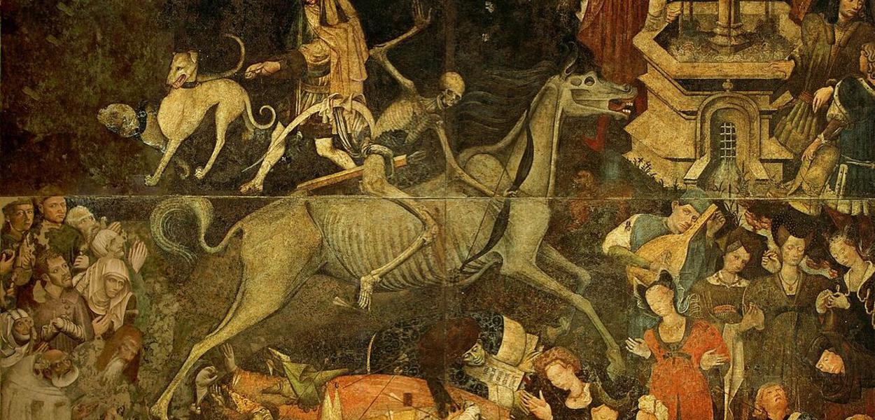 The Triumph of Death, fresco by an unknown artist, housed in a palazzo in Palermo.