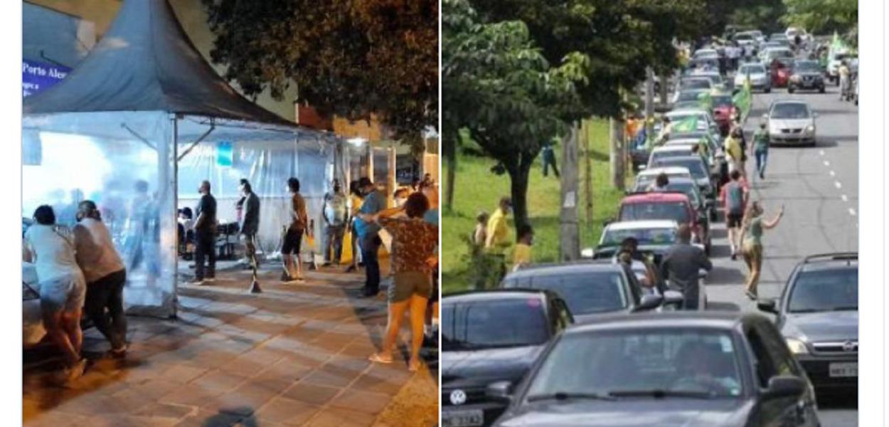 Em meio à mortes, Bolsonaristas exigem reabertura do comércio