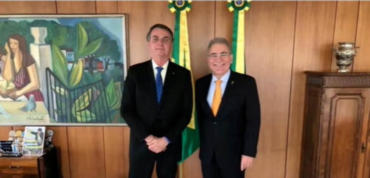 Jair Bolsonaro e Marcelo Queiroga