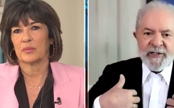 Jornalista Christiane Amanpour, da CNN Internacional, e o ex-presidente Lula