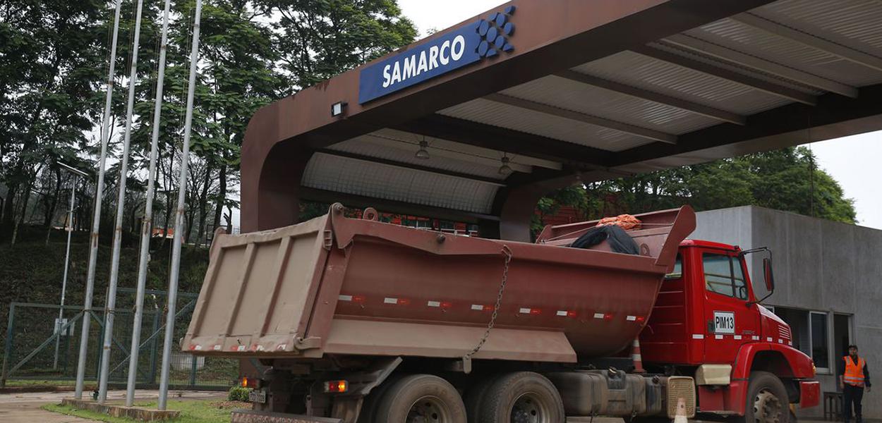 Entrada da mineradora Samarco.