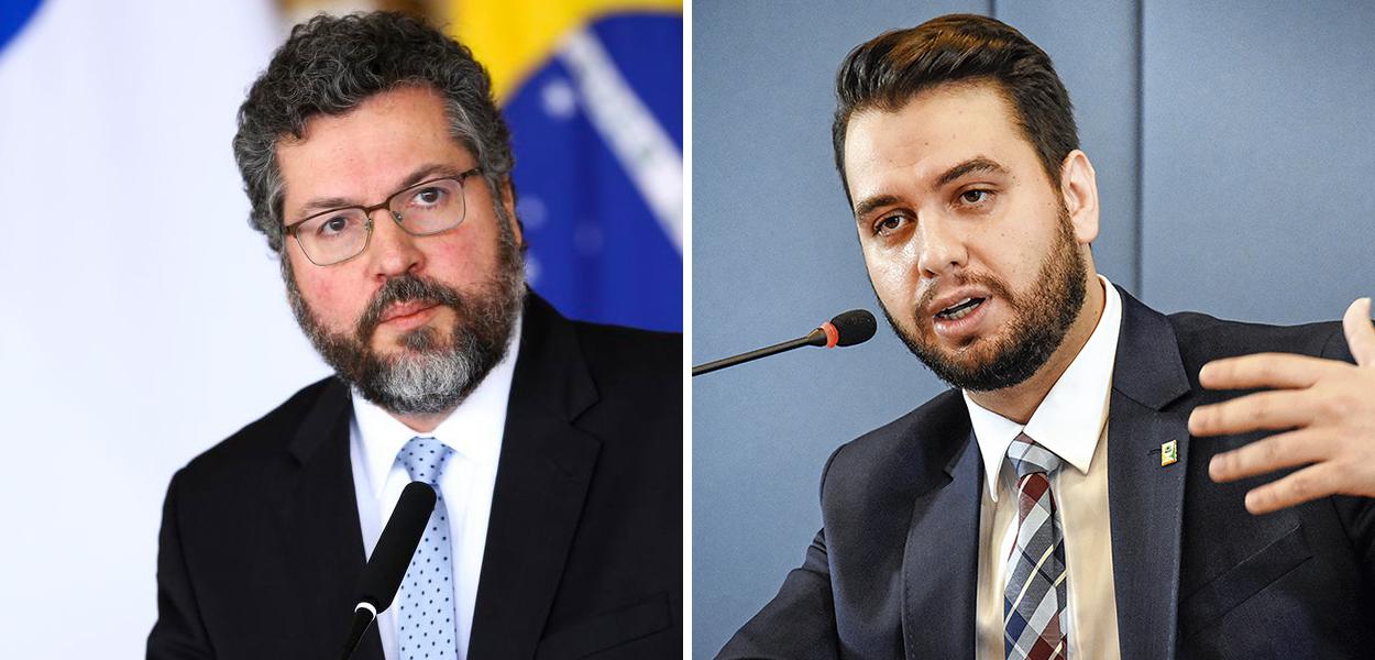 Ernesto Araújo e Filipe Martins, assessor para assuntos internacionais da presidência da República