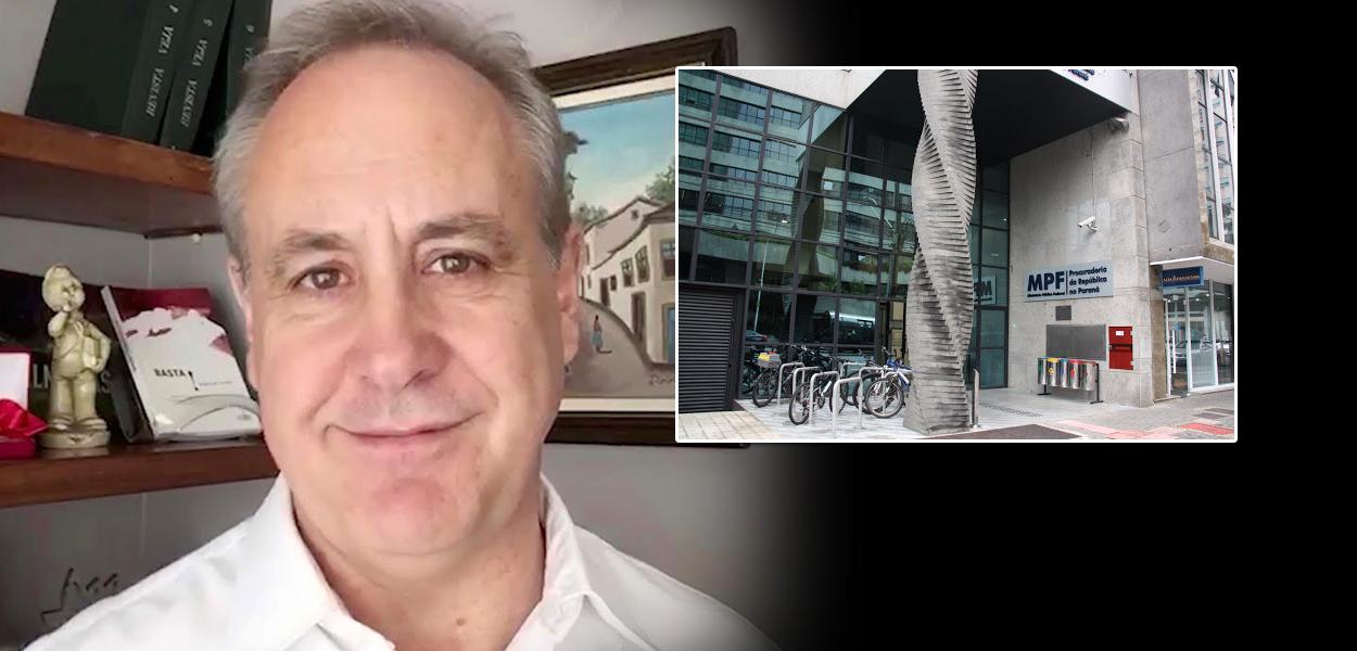 Jornalista Joaquim de Carvalho e a sede do MPF-PR, onde funcionava a extinta Lava Jato
