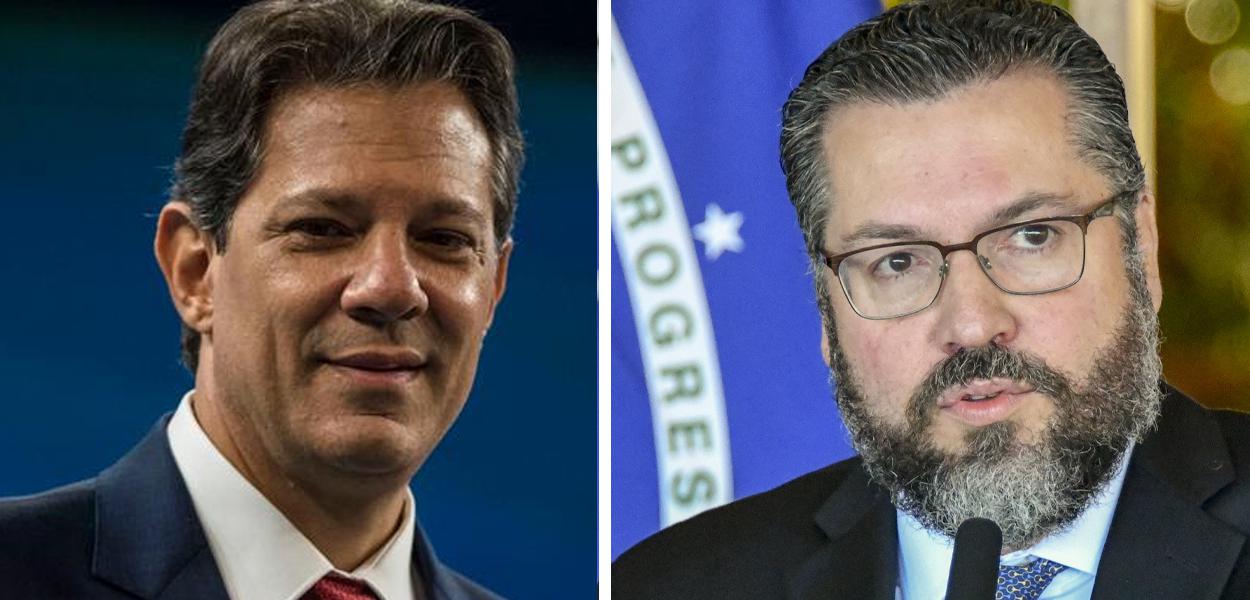 Fernando Haddad e Ernesto Araújo