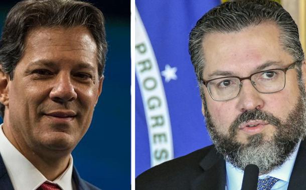 Fernando Haddad e Ernesto Araújo