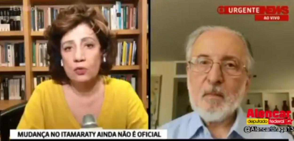 Miriam Leitão e Roberto Abdenur