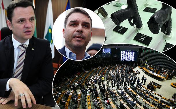 Delegado Gustavo Torres e Flávio Bolsonaro