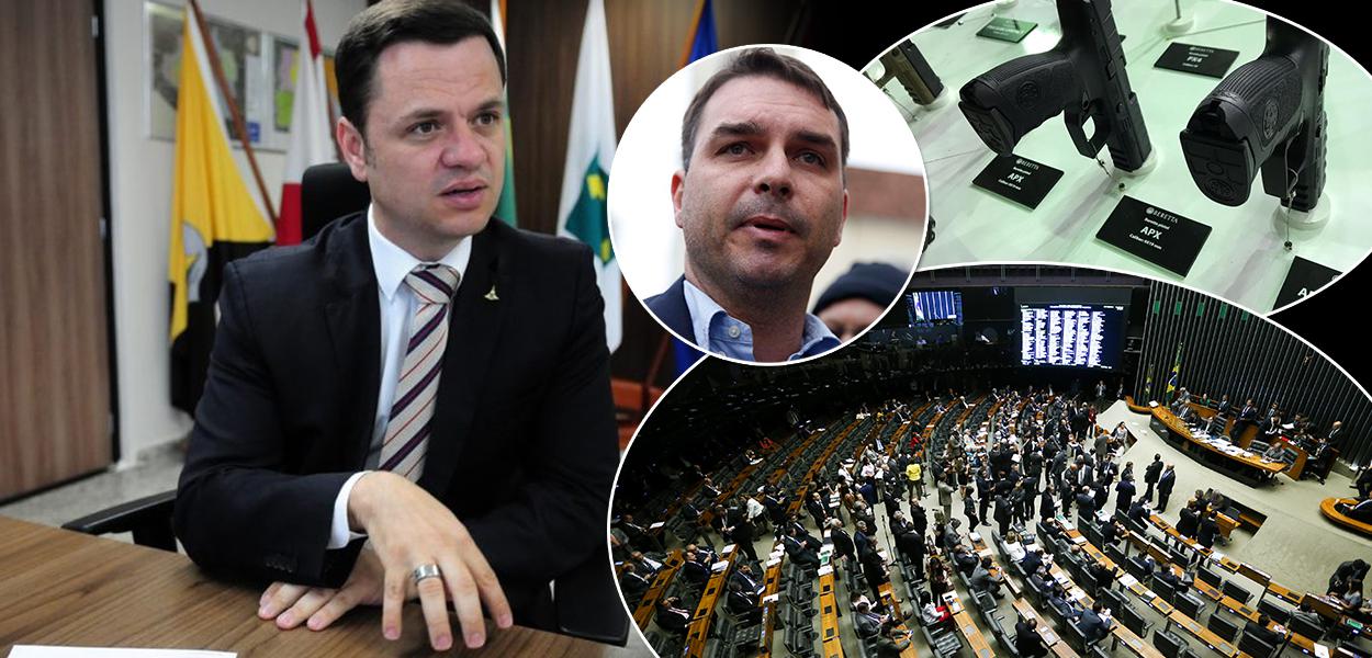 Delegado Gustavo Torres e Flávio Bolsonaro