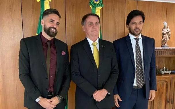 Latino, Jair Bolsonaro e Fábio Faria