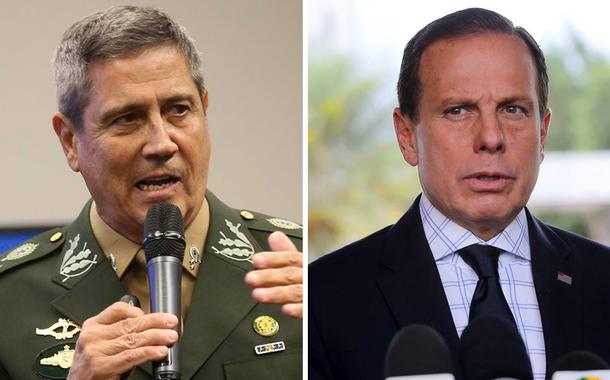 Walter Braga Netto e João Doria