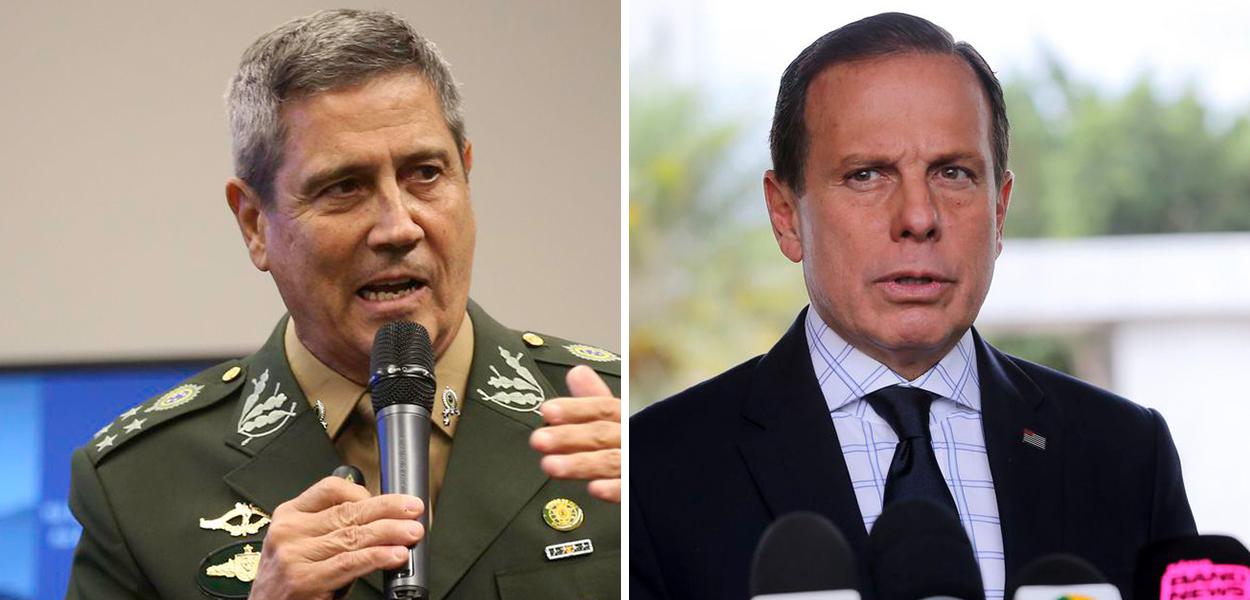 Walter Braga Netto e João Doria