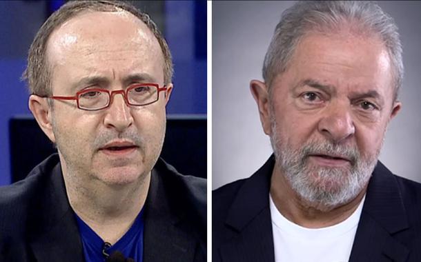 Jornalista Reinaldo Azevedo e o ex-presidente Luiz Inácio Lula da Silva