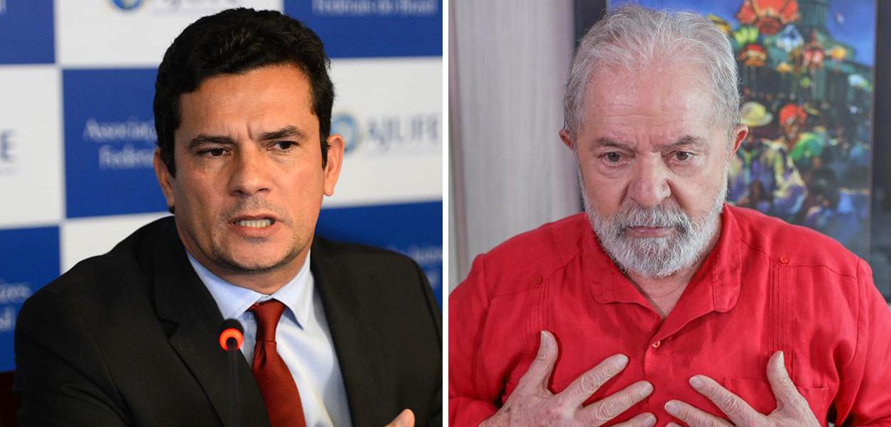 Sérgio Moro e o ex-presidente Luiz Inácio Lula da Silva