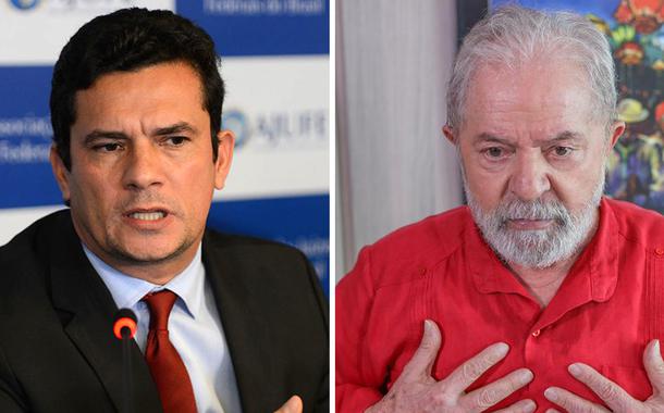 Sérgio Moro e o ex-presidente Luiz Inácio Lula da Silva