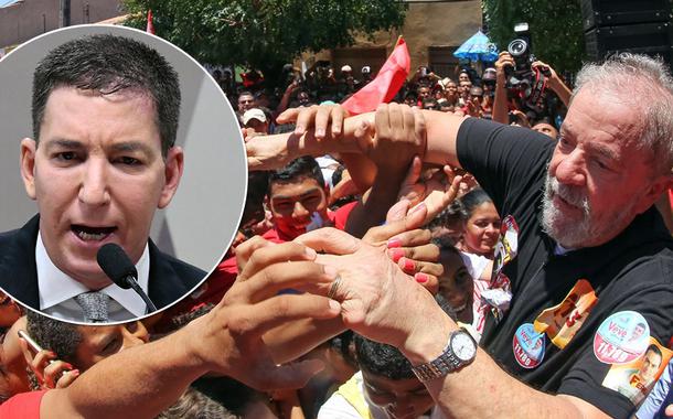 Jornalista Glenn Greenwald e o ex-presidente Lula