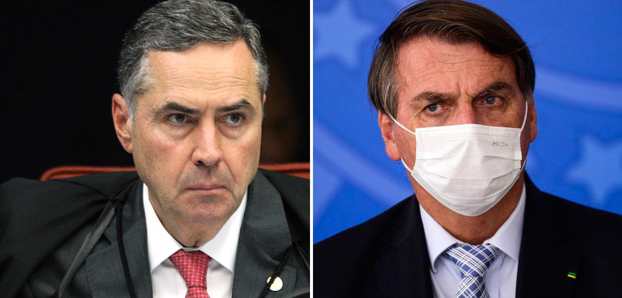 Luís Roberto Barroso e Jair Bolsonaro