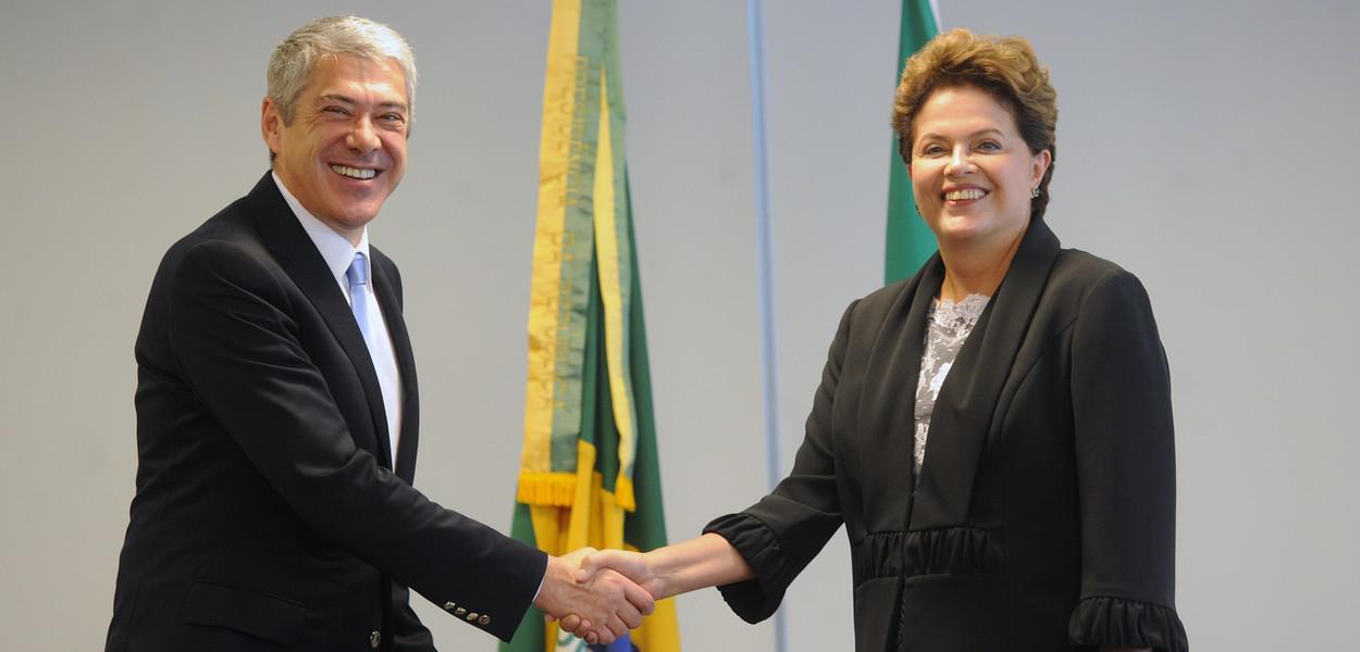 José Sócrates e Dilma Rousseff