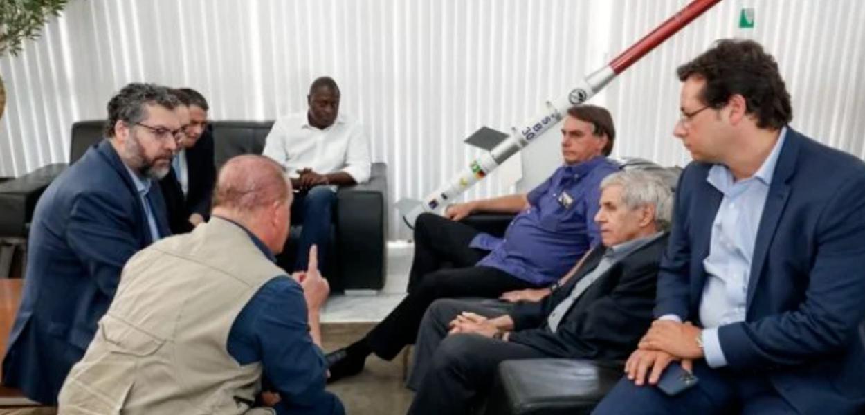 Ernesto Araújo, Jair Bolsonaro, Augusto Heleno e Fabio Wajngarten