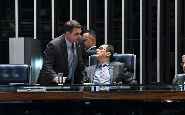 Flávio Bolsonaro e Jorge Kajuru