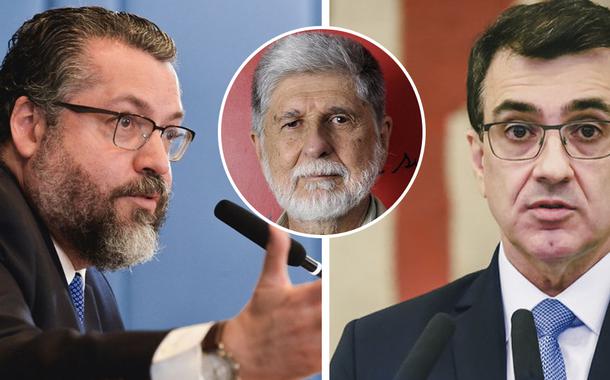 Ernesto Araújo, Celso Amorim e Carlos França