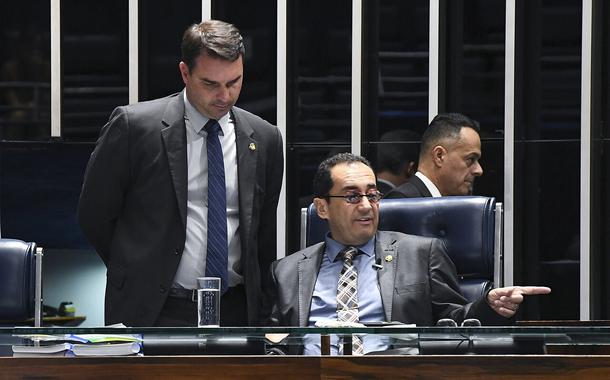 Flávio Bolsonaro e Jorge Kajuru