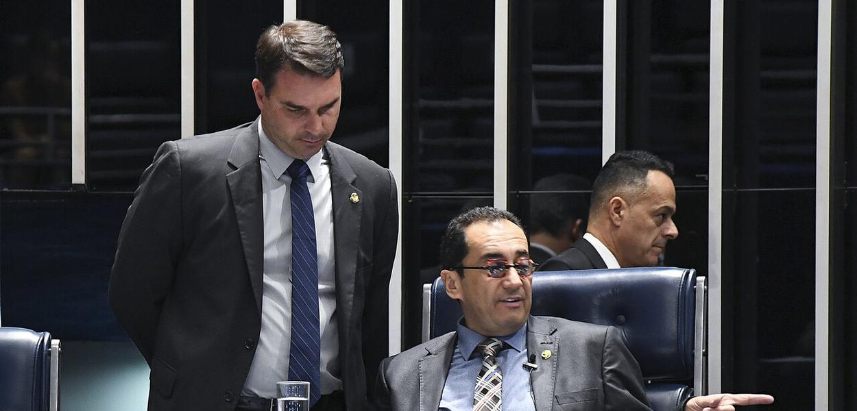 Flávio Bolsonaro e Jorge Kajuru