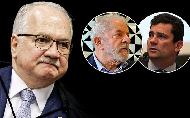 Ministro do STF Edson Fachin, ex-presidente Lula e Sérgio Moro