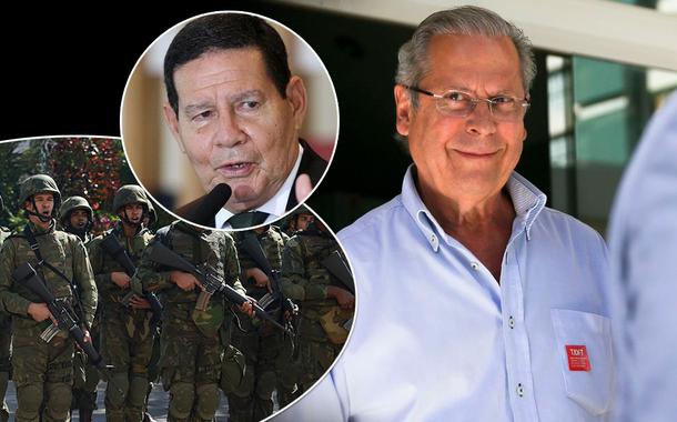 Vice-presidente Hamilton Mourão e o ex-ministro José Dirceu