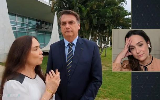 Regina Duarte, Jair Bolsonaro e Gabriela Duarte