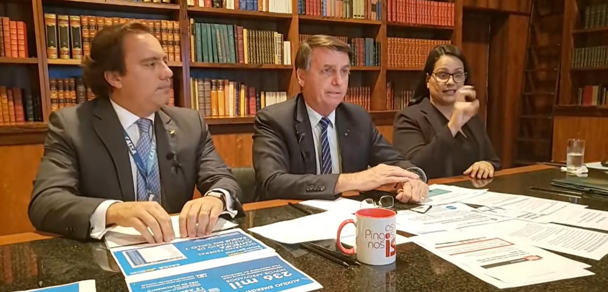 Jair Bolsonaro em live semanal