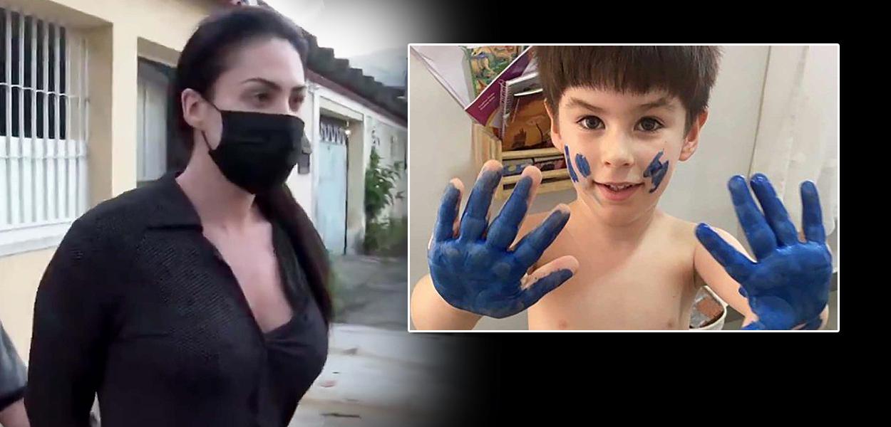 Monique Medeiros e menino Henry Borel